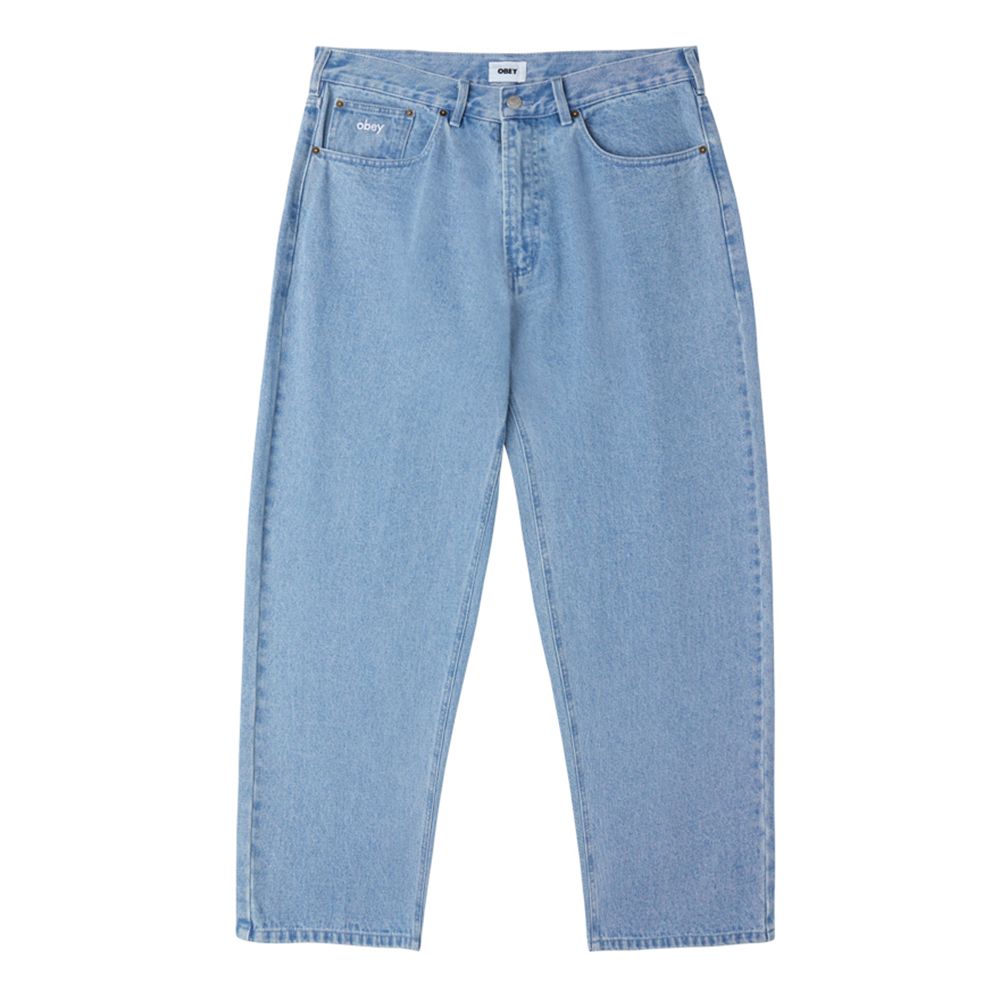 PANTALON OBEY BIGWIG BAGGY DENIM LIGHT INDIGO | Mechanic