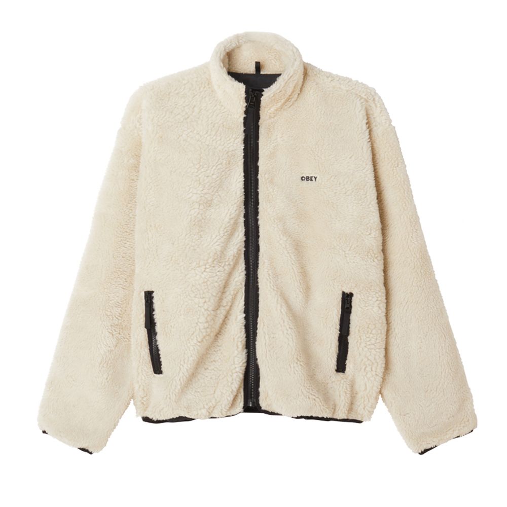CHAQUETA OBEY ICON FACE SHERPA UNBLEACHED | Mechanic