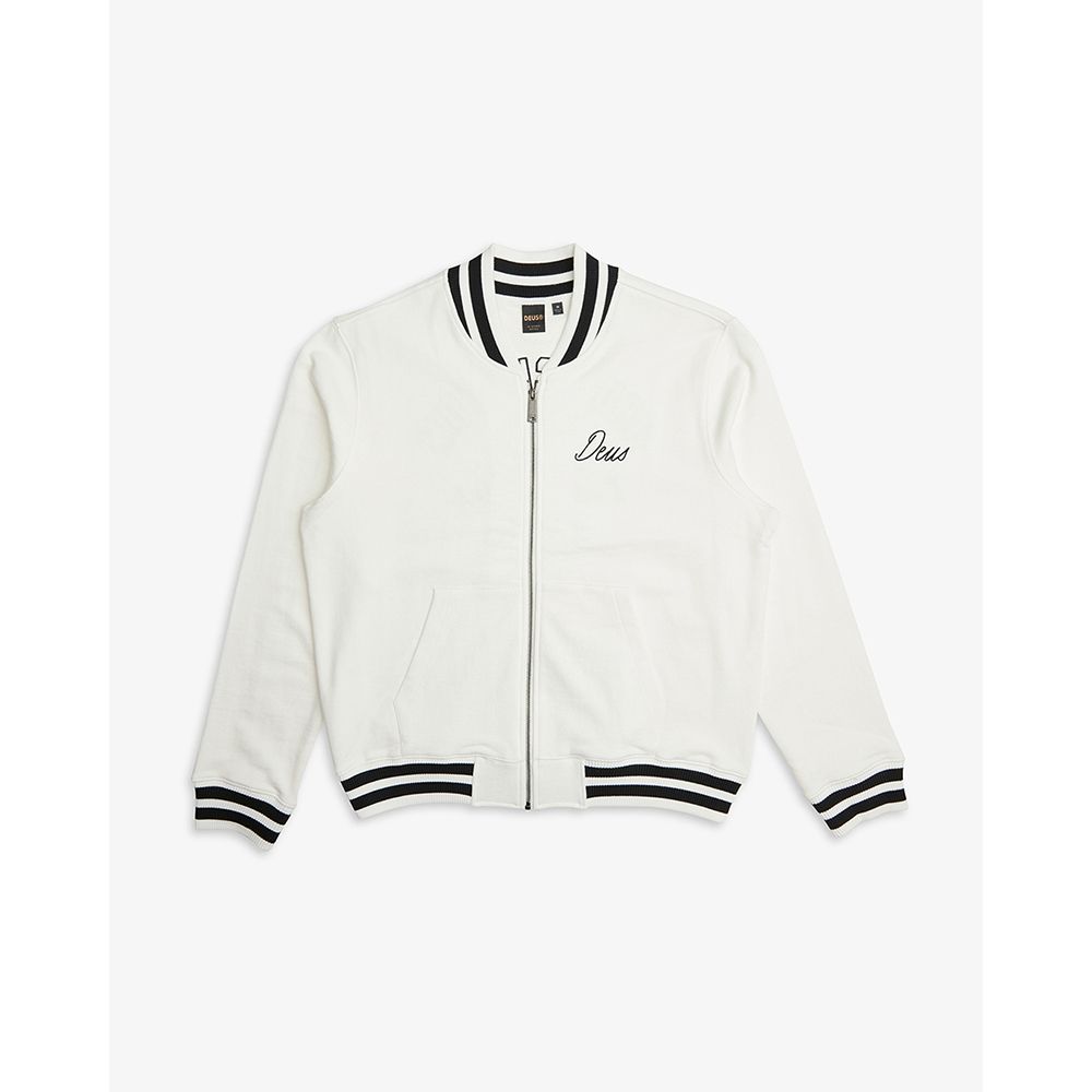 CHAQUETA DEUS EX-MACHINA PATRON FLEECE BOMBER VINTAGE WHITE | Mechanic