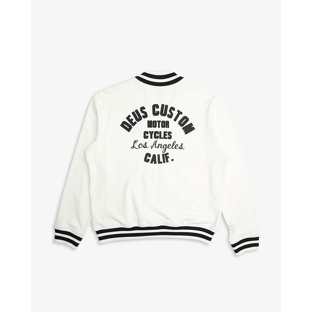 CHAQUETA DEUS EX-MACHINA PATRON FLEECE BOMBER VINTAGE WHITE | Mechanic