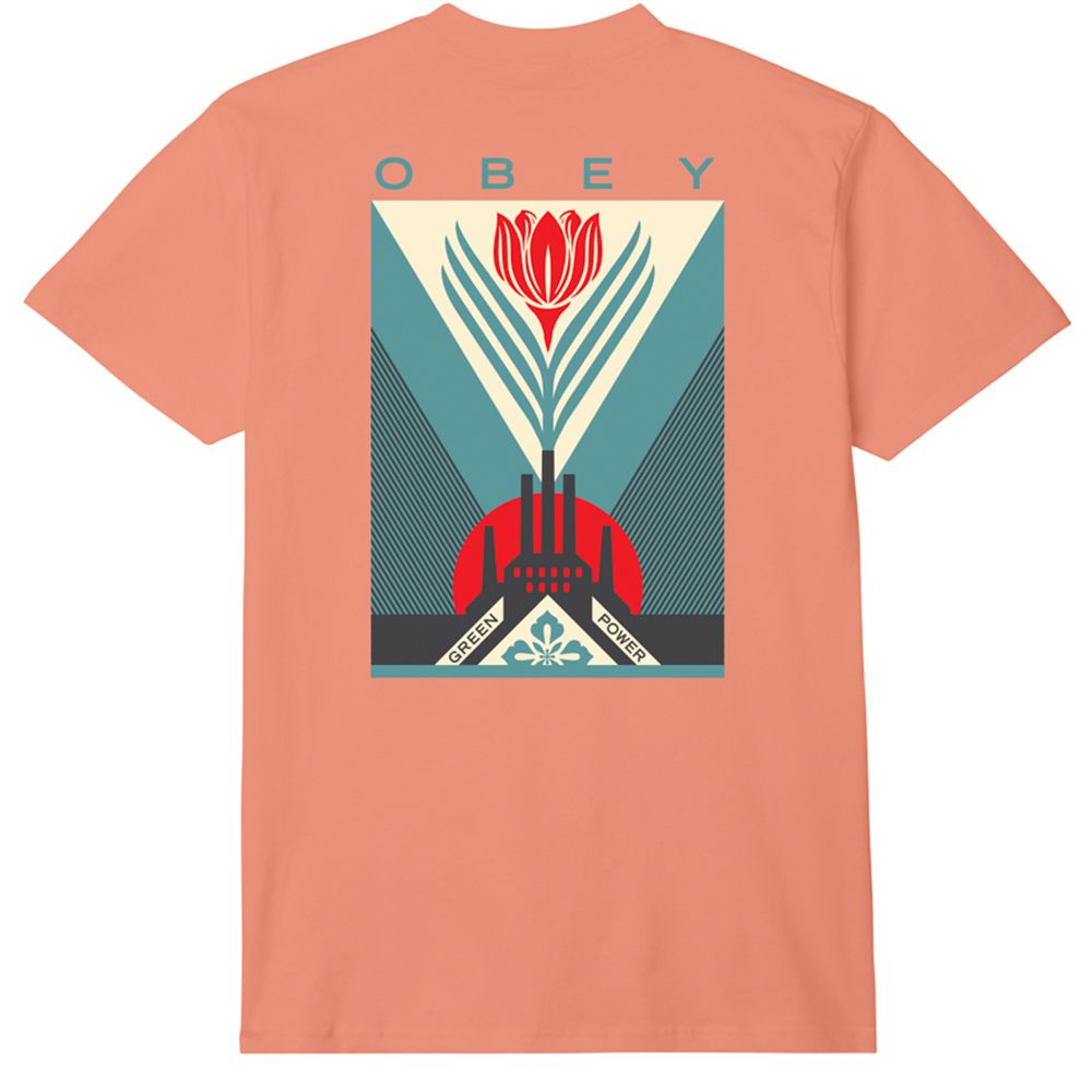 CAMISETA OBEY GREEN POWER FACTORY PEACH PARFAIT | Mechanic