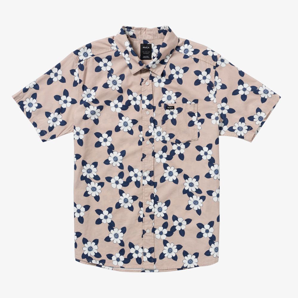 CAMISA RVCA BOTANICAL PALE MAUVE | Mechanic