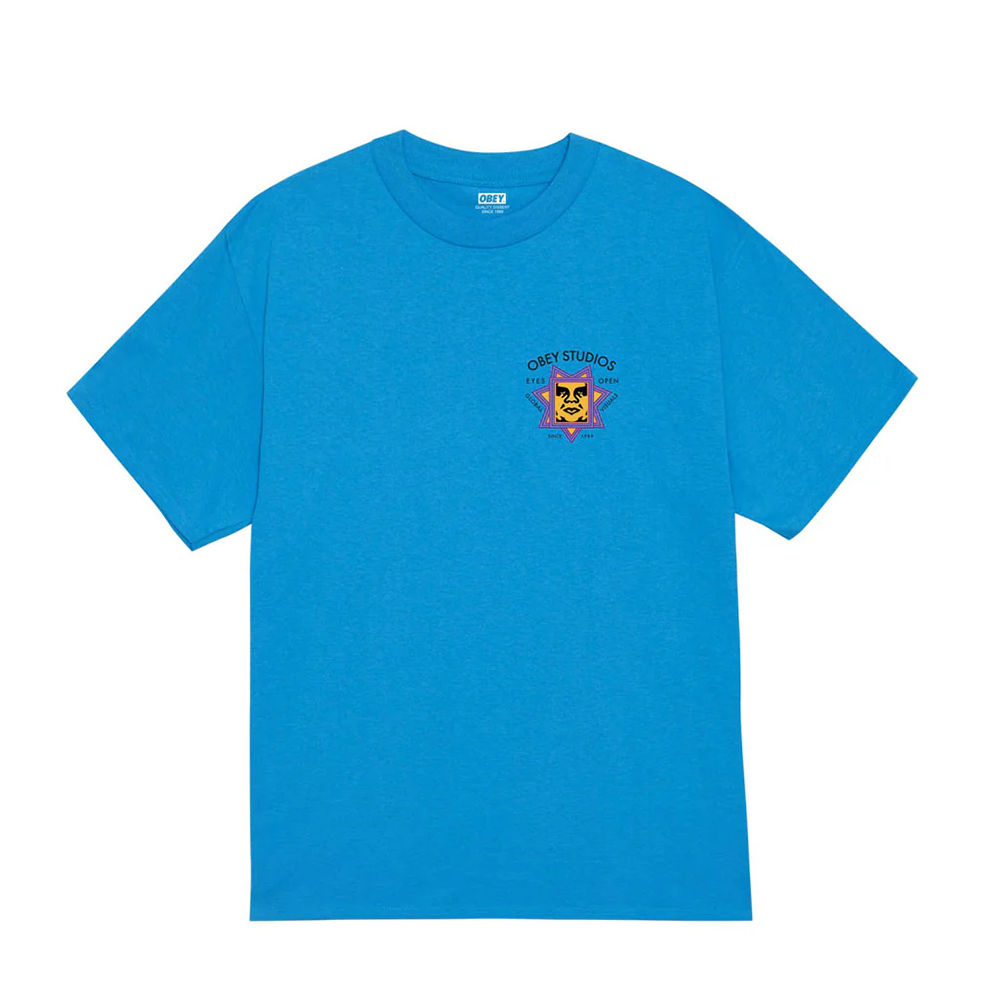 CAMISETA OBEY GLOBAL VISUALS AZURE BLUE | Mechanic