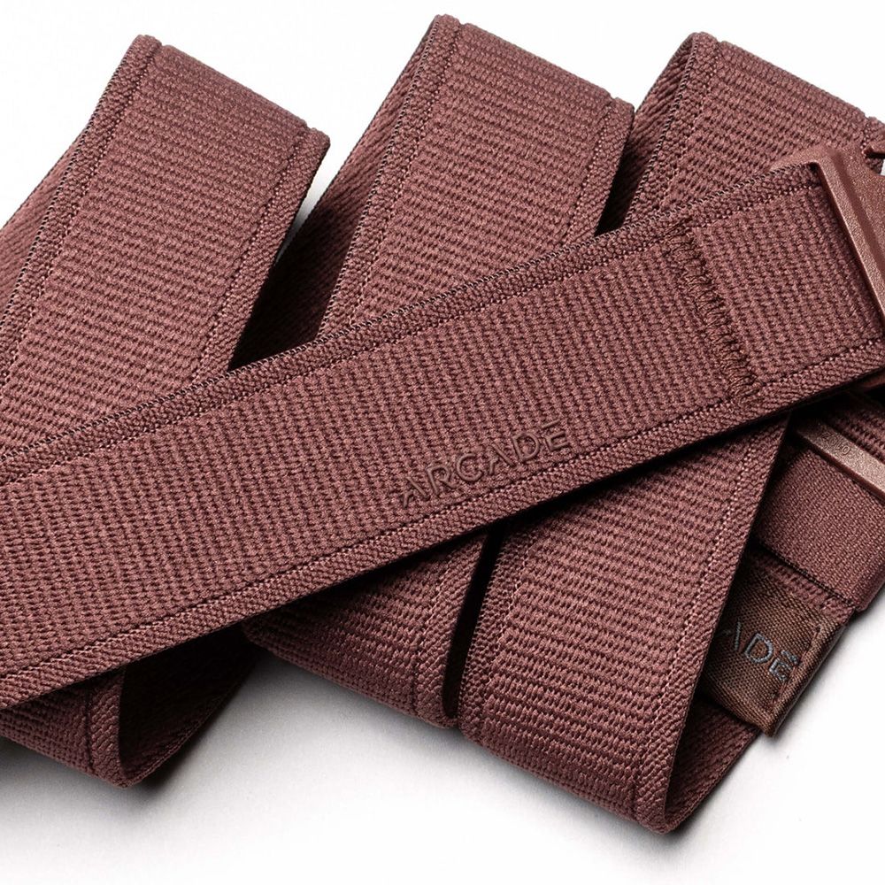 CINTURON ARCADE ATLAS A2 SLIM BURGUNDY | Mechanic