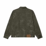 CHAQUETA OBEY WORKMAN ZIP JACKET BLACK OLIVE WRINKLE WASH | Mechanic