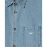 CAMISA OBEY PABLO DENIM WOVEN LIGHT INDIGO | Mechanic