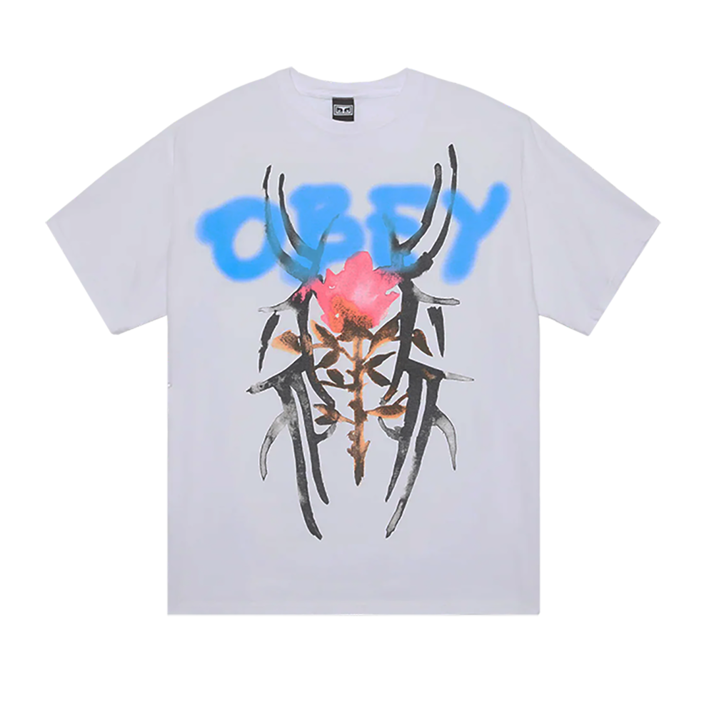 CAMISETA OBEY ROSE TRIBAL WHITE | Mechanic