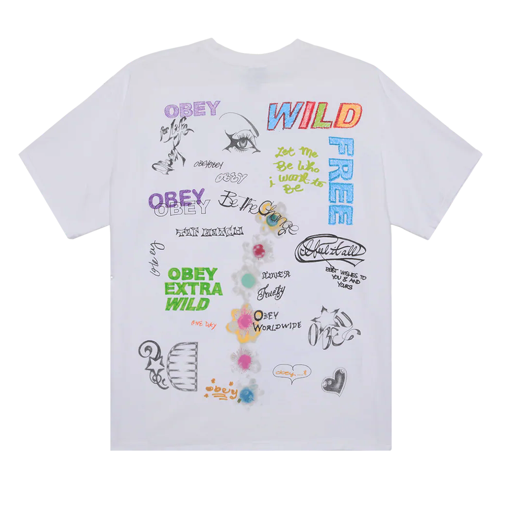 CAMISETA OBEY WILD FREE WHITE | Mechanic
