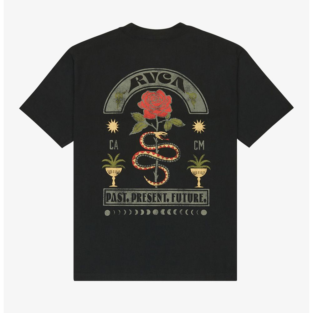 CAMISETA RVCA ROSES POSTER BLACK | Mechanic
