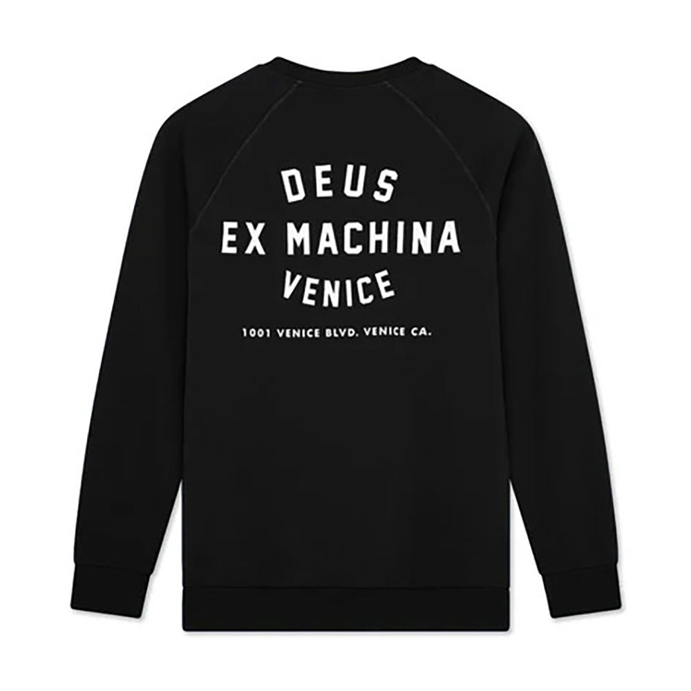 SUDADERA DEUS EX-MACHINA VENICE ADDRESS CREW BLACK | Mechanic
