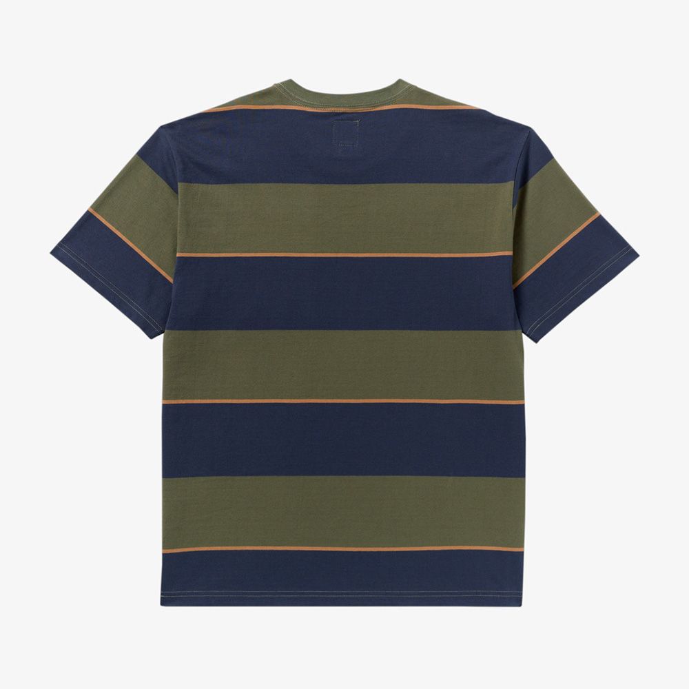 CAMISETA RVCA DAYSHIFT STRIPE MOODY BLUE | Mechanic