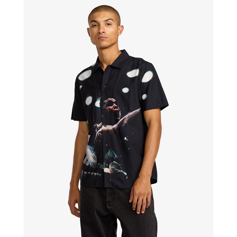 CAMISA RVCA X ALI RUMBLE BLACK | Mechanic