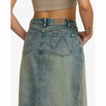 FALDA RVCA MIDI DENIM DUSTY BLUE WASH. Mechanic Tienda de Ropa