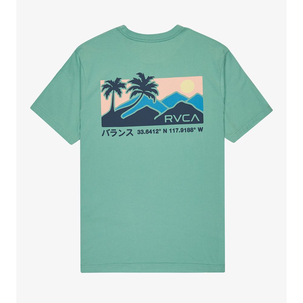 CAMISETA RVCA PALM TRAIL BOTTLE GREEN | Mechanic