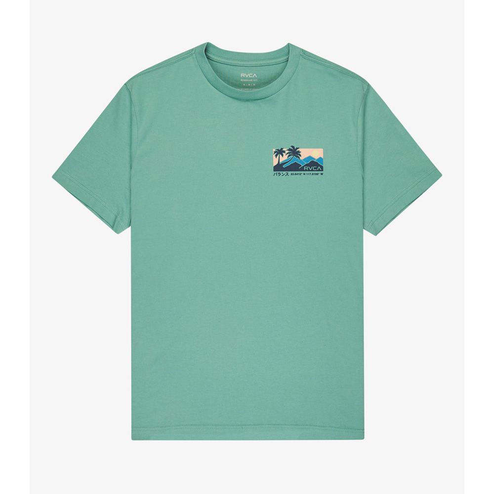 CAMISETA RVCA PALM TRAIL BOTTLE GREEN | Mechanic