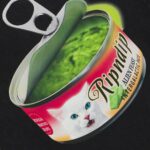 CAMISETA RIONDIP GOURMET CAT FOOD BLACK VINTAGE. Mechanic Tienda de Ropa