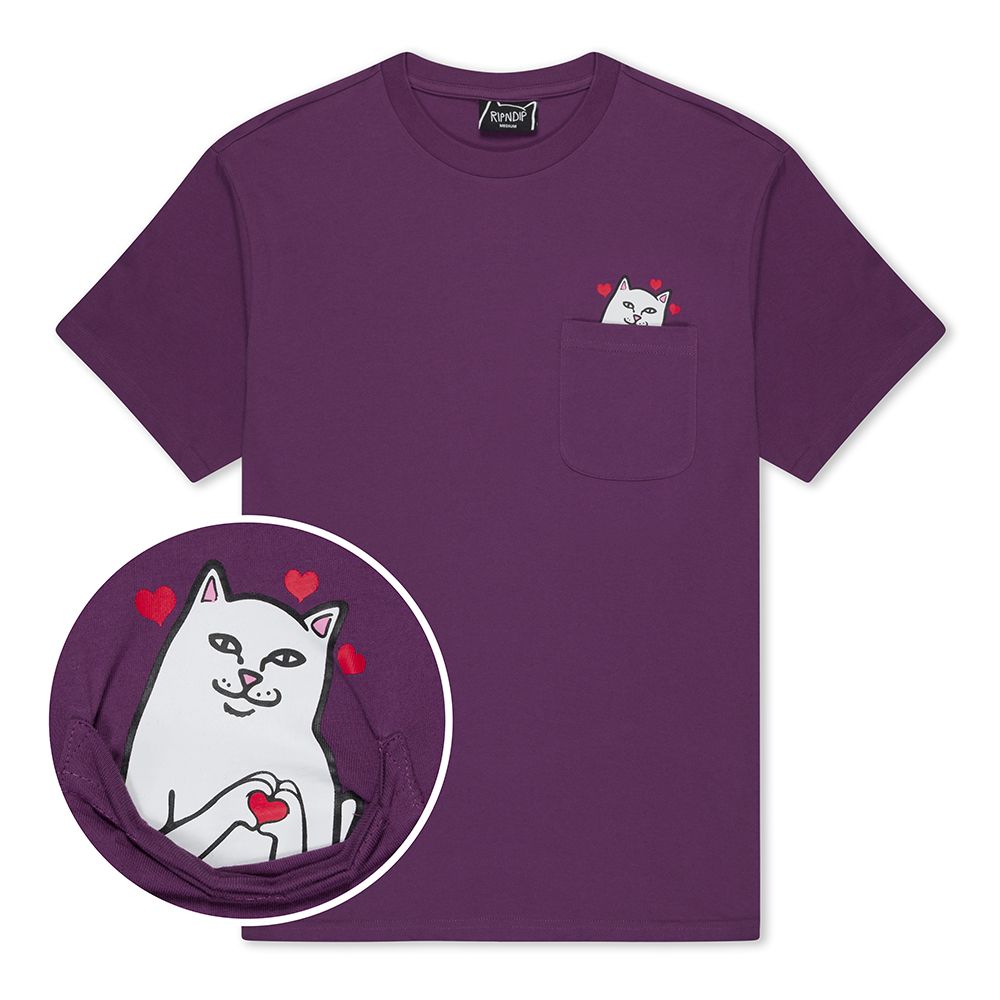 CAMISETA RIPNDIP NERMAL LOVES POCKET TEE PLUM | Mechanic