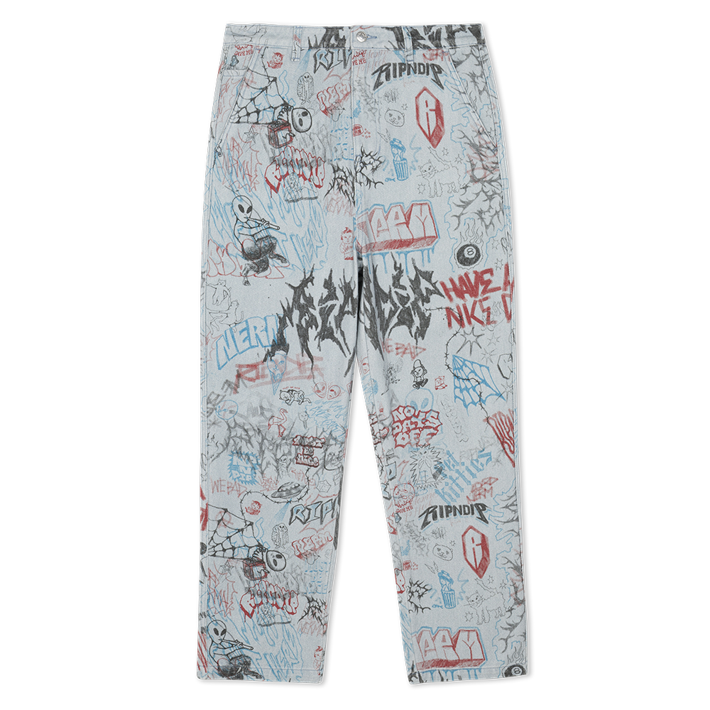 PANTALÓN RIPNDIP MARKER WIDE FIT LIGH WASH DENIM | Mechanic