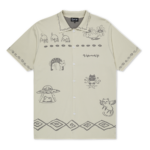 POLO RIPNDIP REVERSIBLE BLONDED KNIT BUTTON UP SAND/CHARCOAL. Mechanic Tienda de Ropa