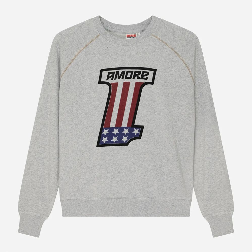 SUDADERA DEUS EX-MACHINA ONE MORE MARLE CREW  LIGHT GREY | Mechanic