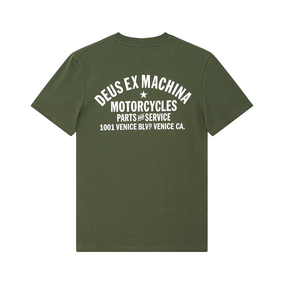 CAMISETA DEUS EX-MACHINA VENICE ADDRESS PINE GREEN | Mechanic